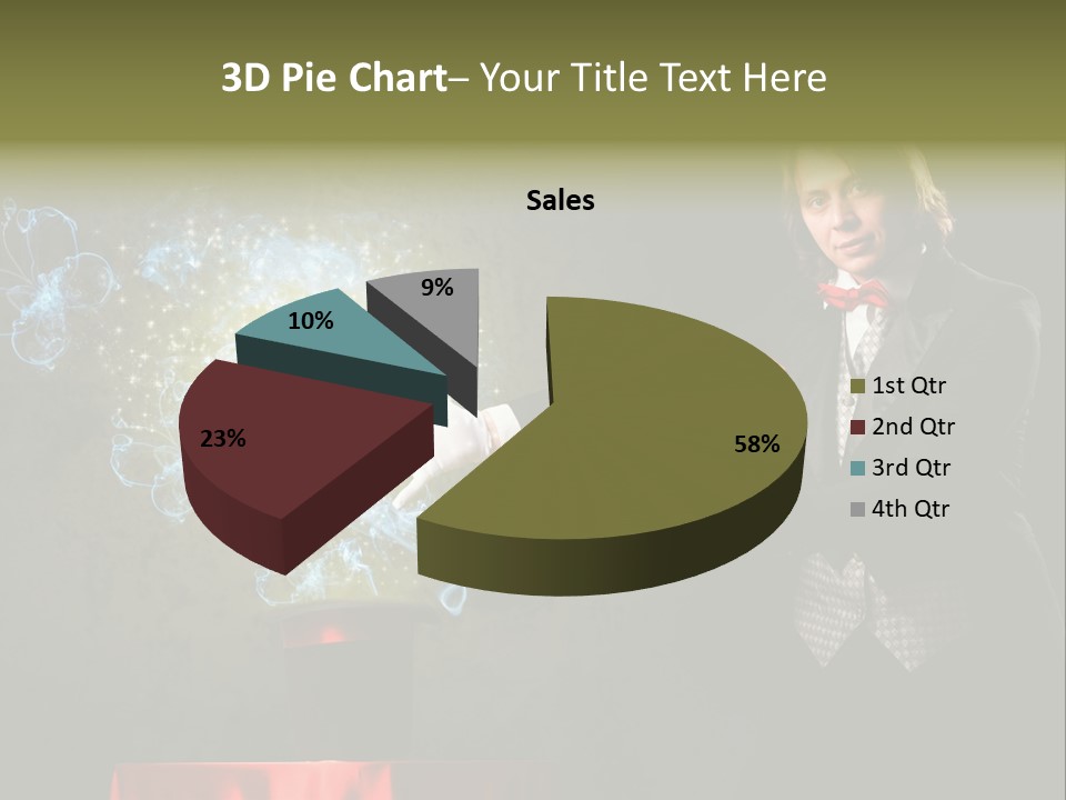 One Abstract Caucasian PowerPoint Template