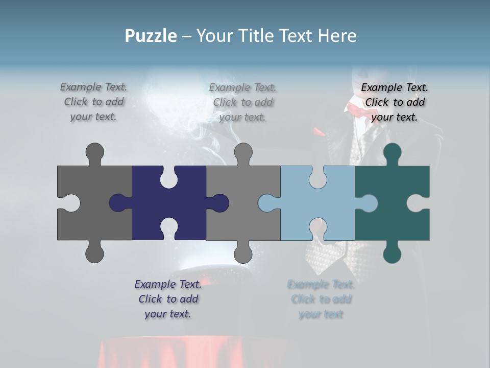 Masculine Power Magician PowerPoint Template