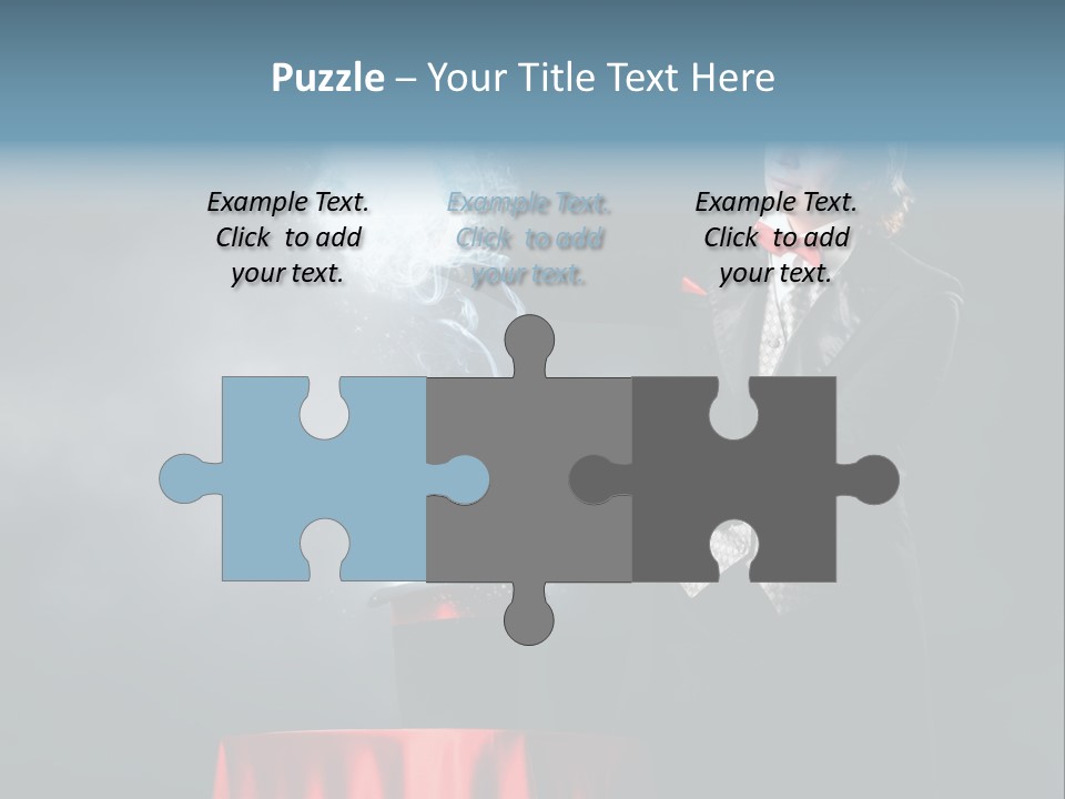 Masculine Power Magician PowerPoint Template