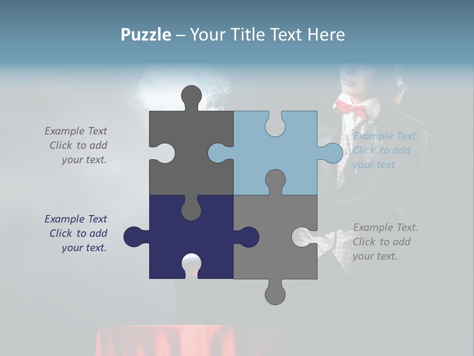 Masculine Power Magician PowerPoint Template