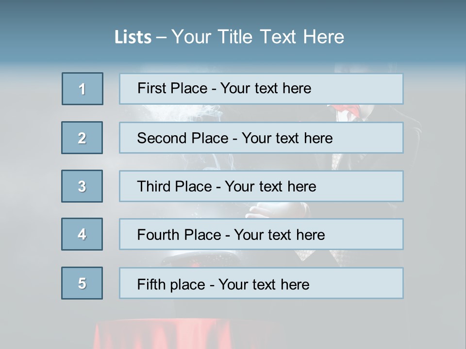Masculine Power Magician PowerPoint Template
