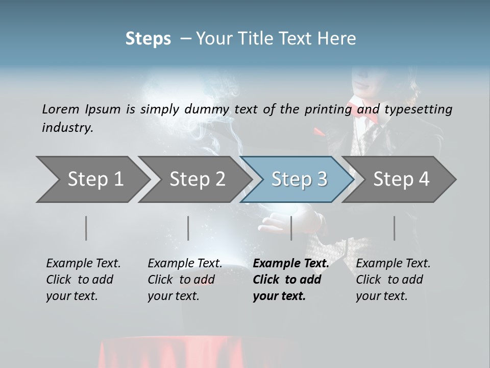 Masculine Power Magician PowerPoint Template