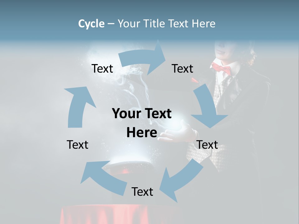 Masculine Power Magician PowerPoint Template