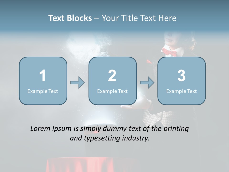 Masculine Power Magician PowerPoint Template