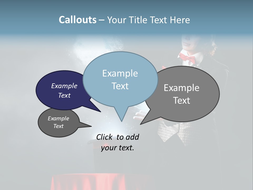 Masculine Power Magician PowerPoint Template