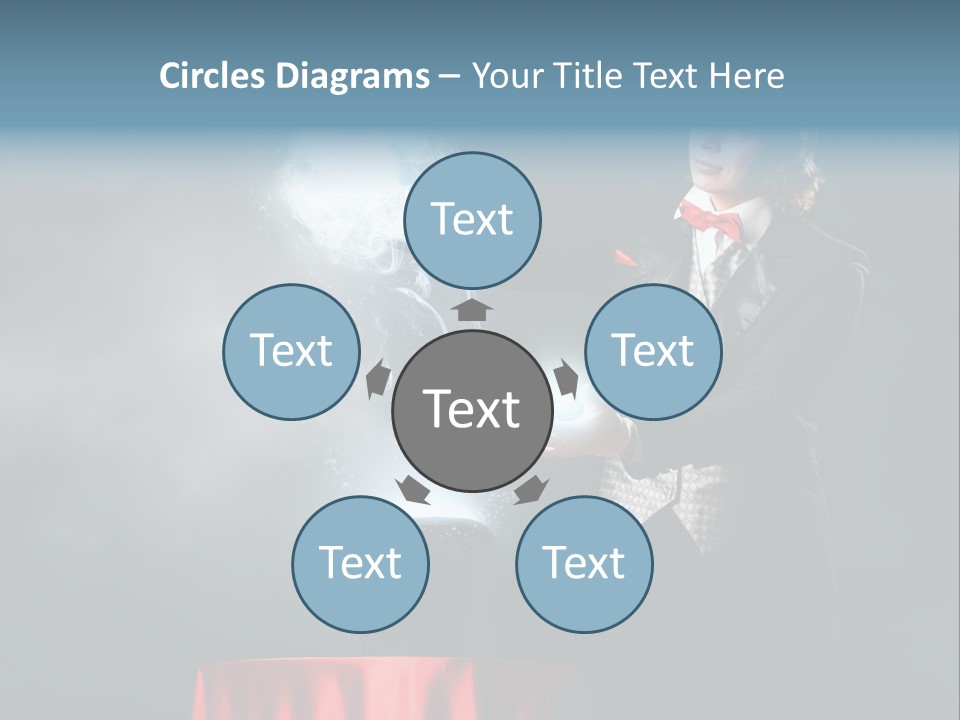 Masculine Power Magician PowerPoint Template