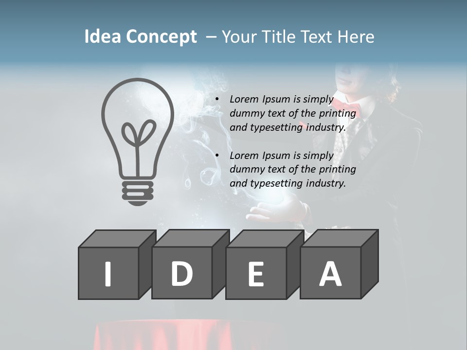 Masculine Power Magician PowerPoint Template