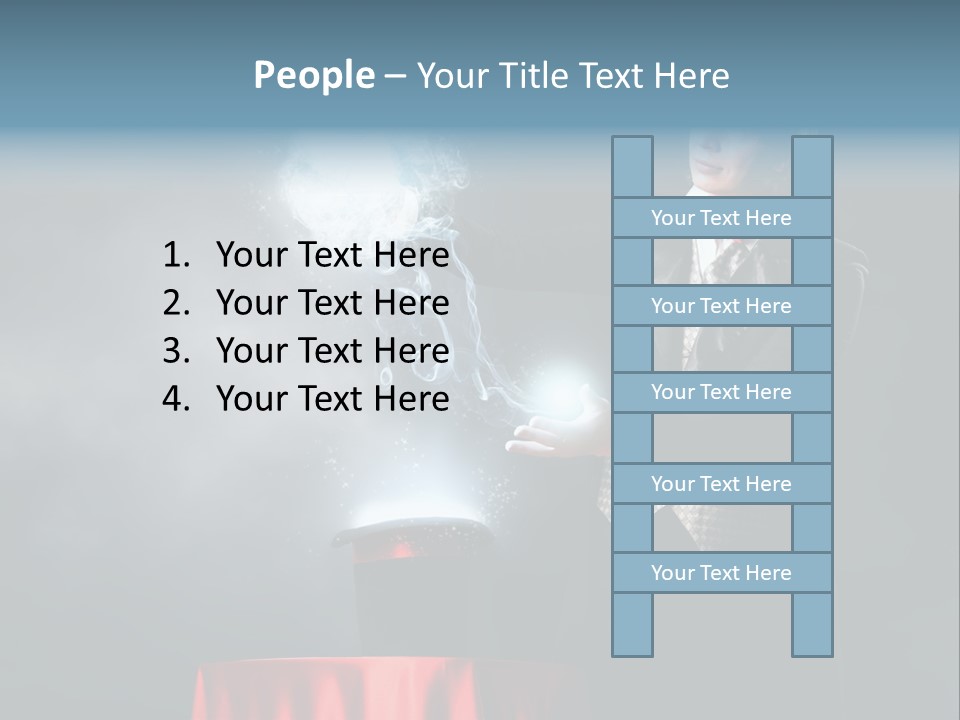 Masculine Power Magician PowerPoint Template