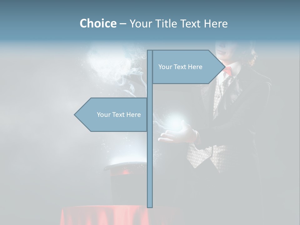 Masculine Power Magician PowerPoint Template
