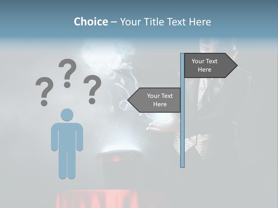 Masculine Power Magician PowerPoint Template