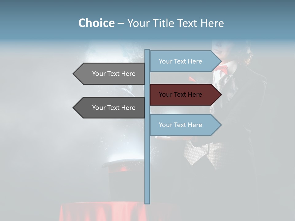 Masculine Power Magician PowerPoint Template