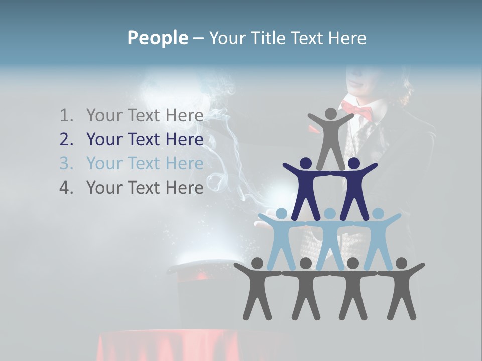 Masculine Power Magician PowerPoint Template