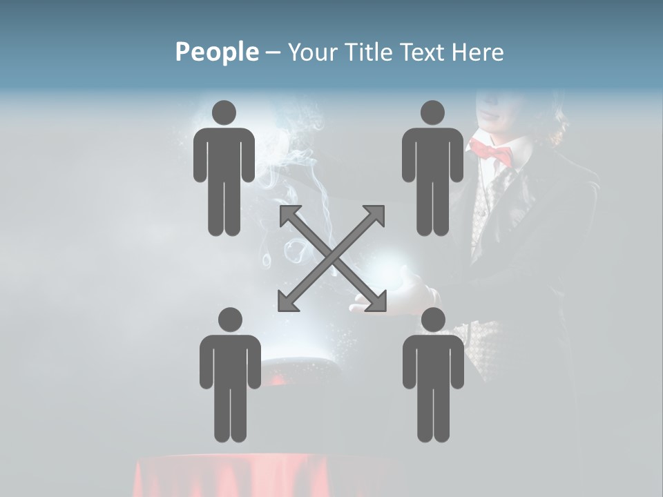 Masculine Power Magician PowerPoint Template