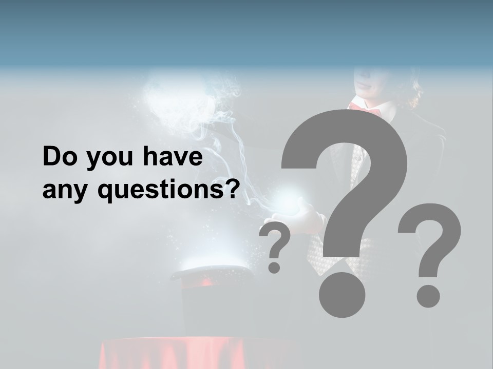 Masculine Power Magician PowerPoint Template