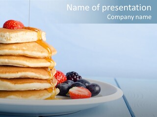 Piled Column Pancakes PowerPoint Template