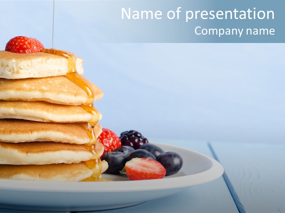 Piled Column Pancakes PowerPoint Template