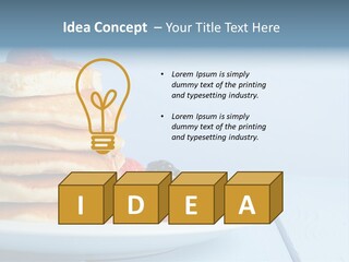 Piled Column Pancakes PowerPoint Template