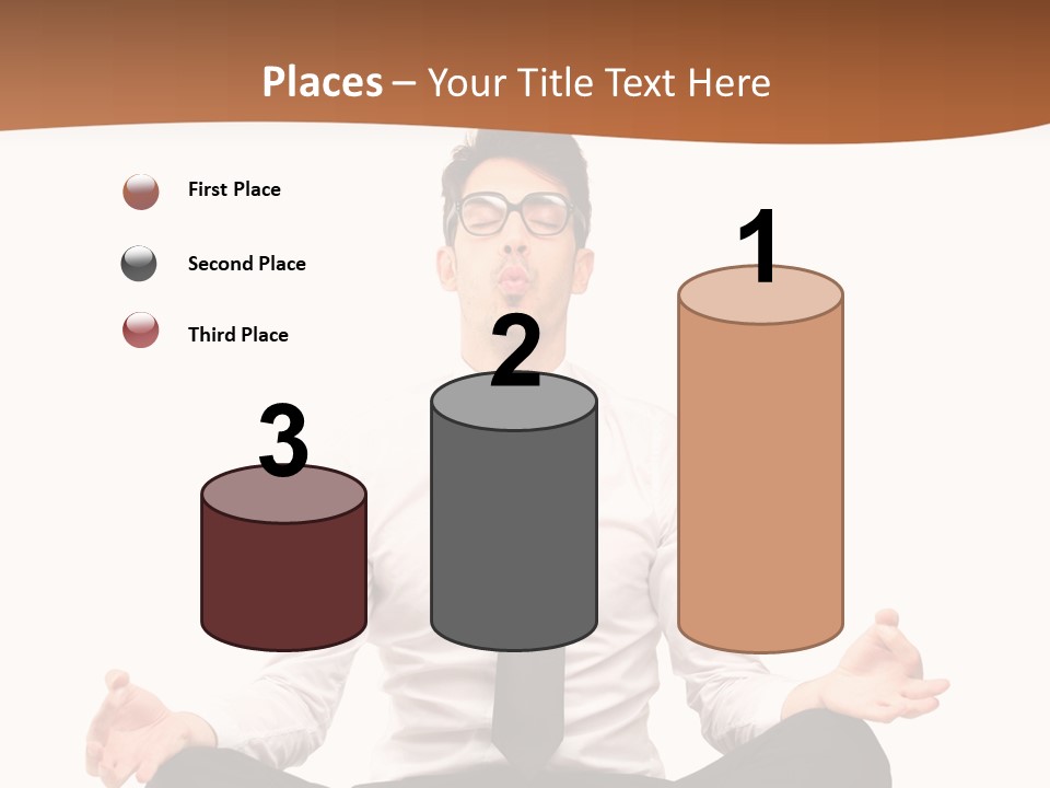 Relax Young Isolated PowerPoint Template