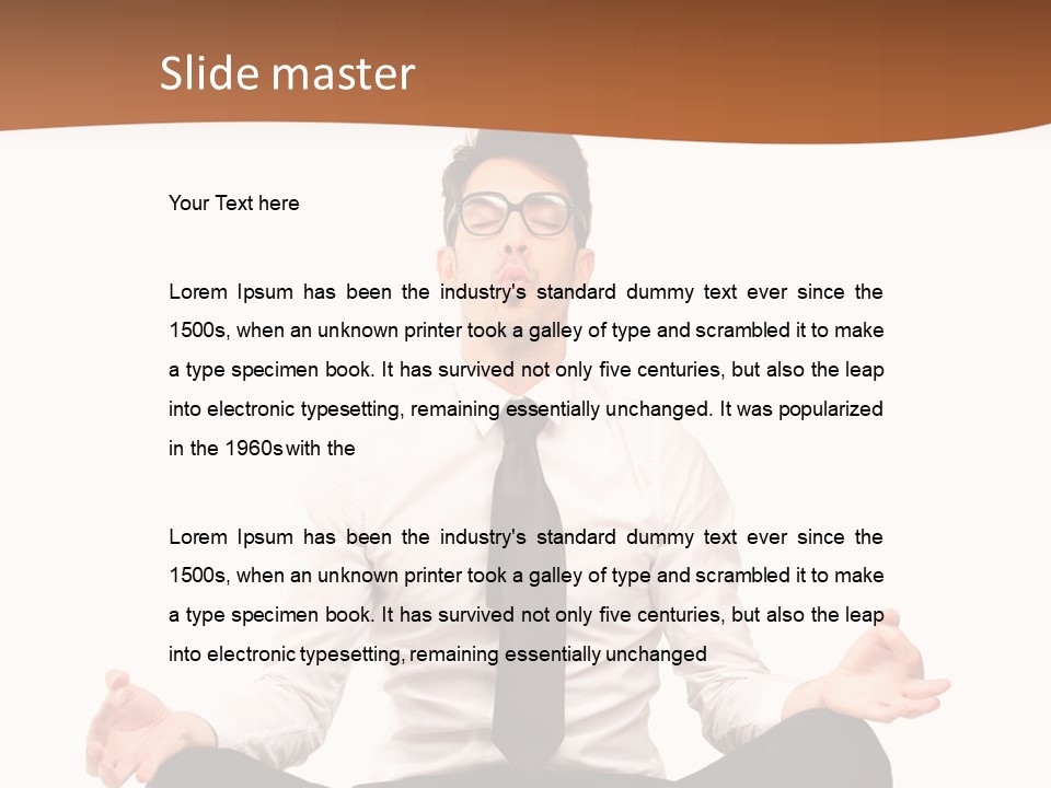 Relax Young Isolated PowerPoint Template