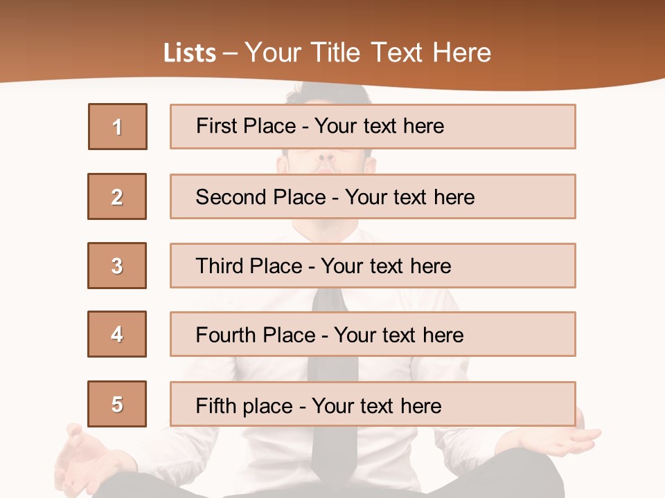 Relax Young Isolated PowerPoint Template