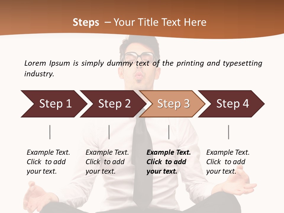 Relax Young Isolated PowerPoint Template