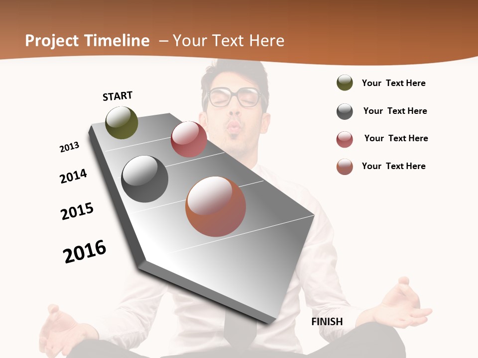 Relax Young Isolated PowerPoint Template