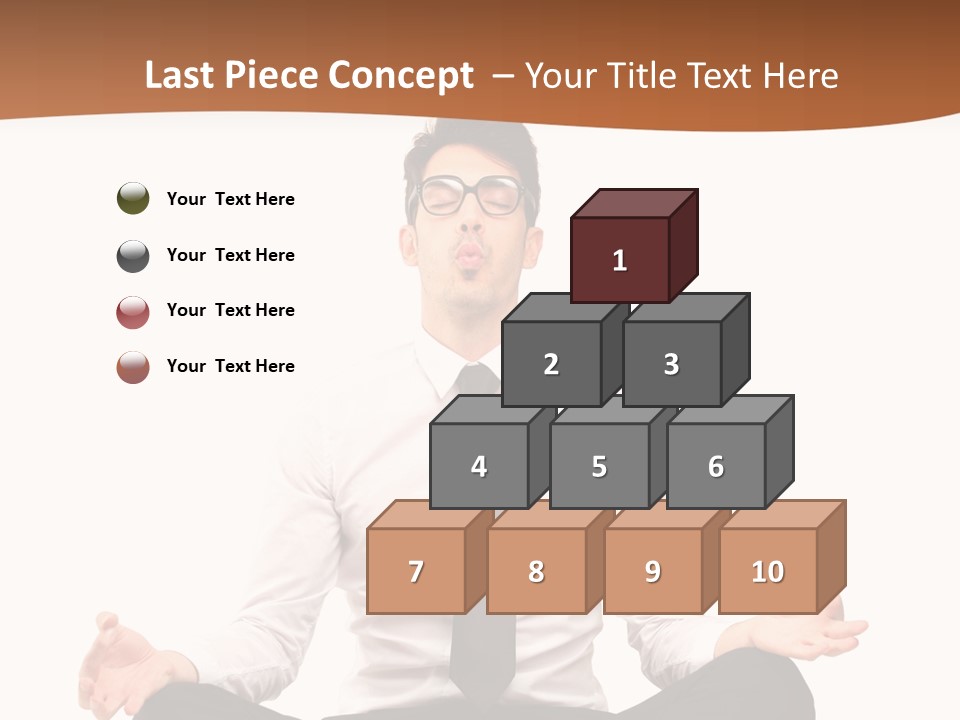 Relax Young Isolated PowerPoint Template
