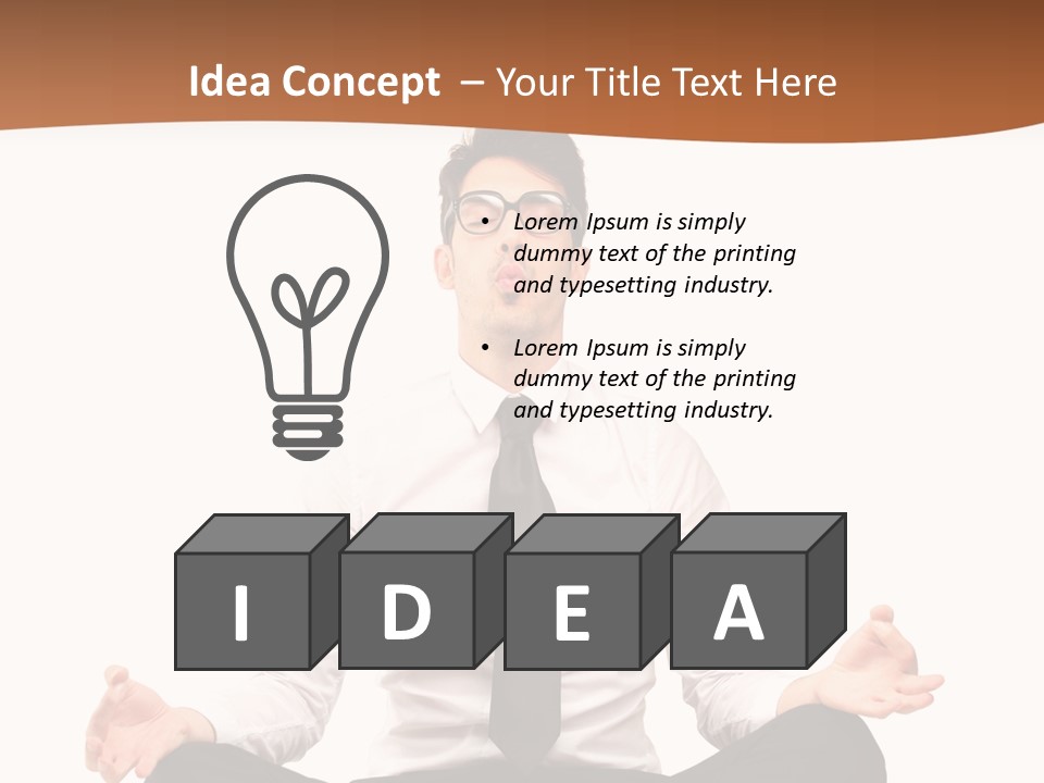 Relax Young Isolated PowerPoint Template