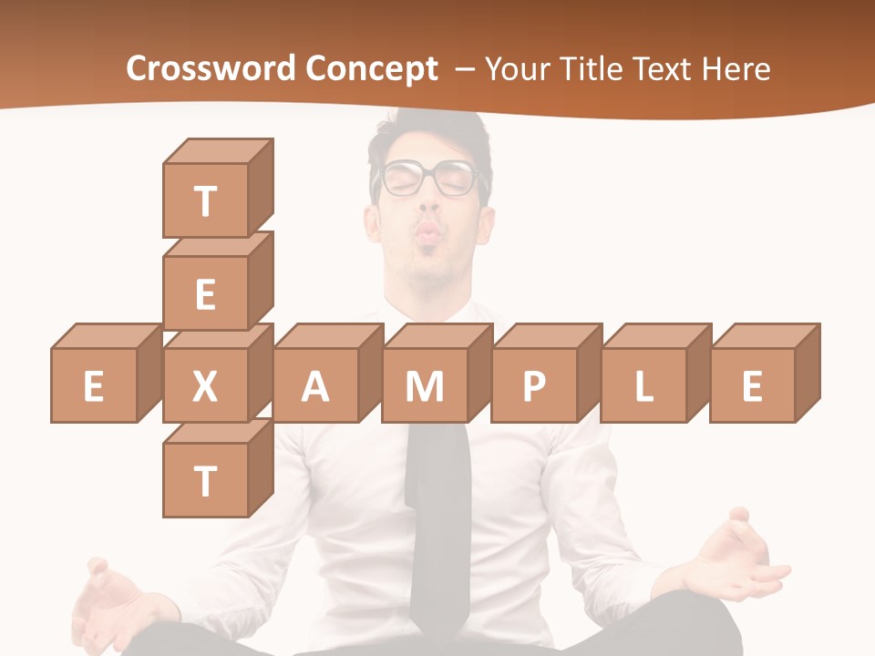 Relax Young Isolated PowerPoint Template