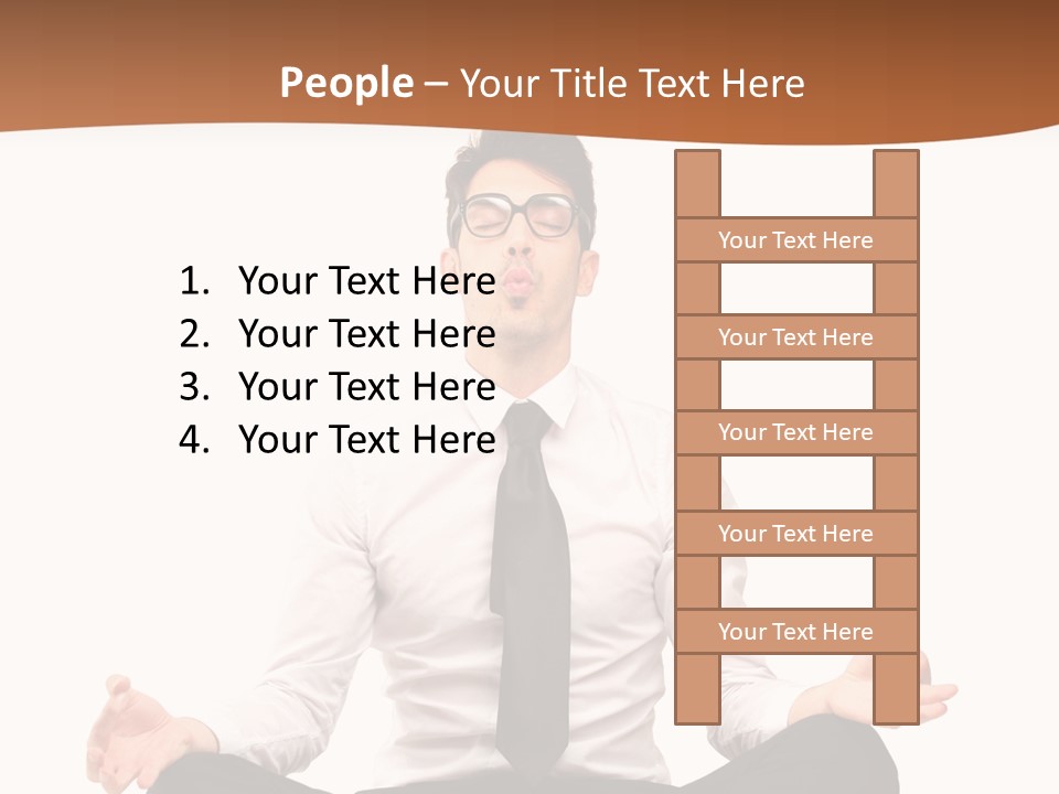 Relax Young Isolated PowerPoint Template