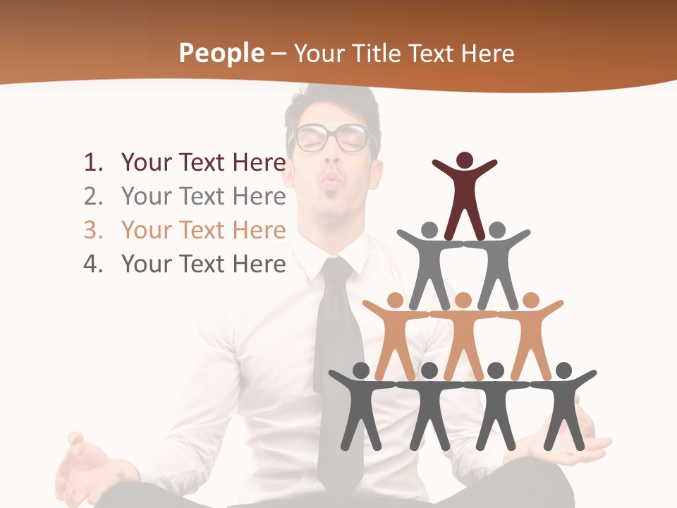 Relax Young Isolated PowerPoint Template