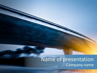 Blue Viaduct Transportation PowerPoint Template