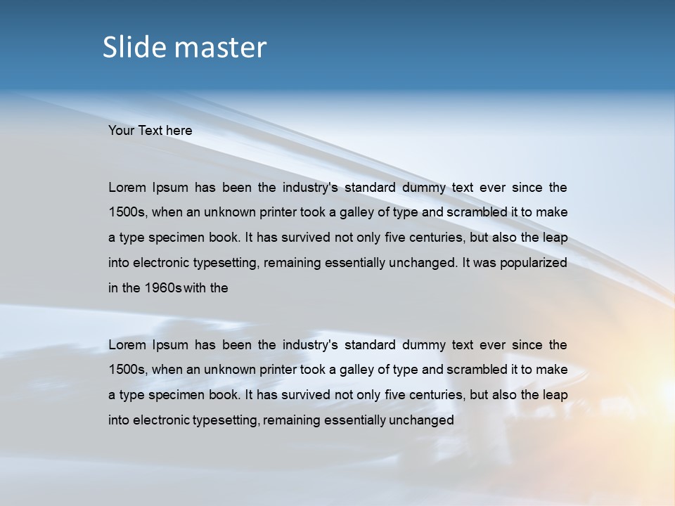 Blue Viaduct Transportation PowerPoint Template