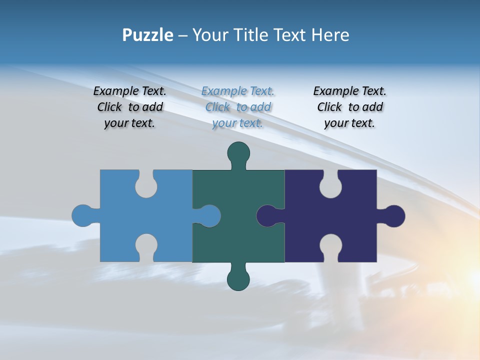 Blue Viaduct Transportation PowerPoint Template