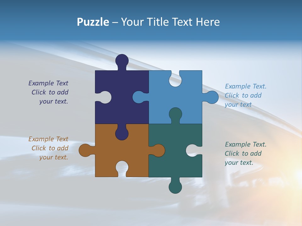 Blue Viaduct Transportation PowerPoint Template