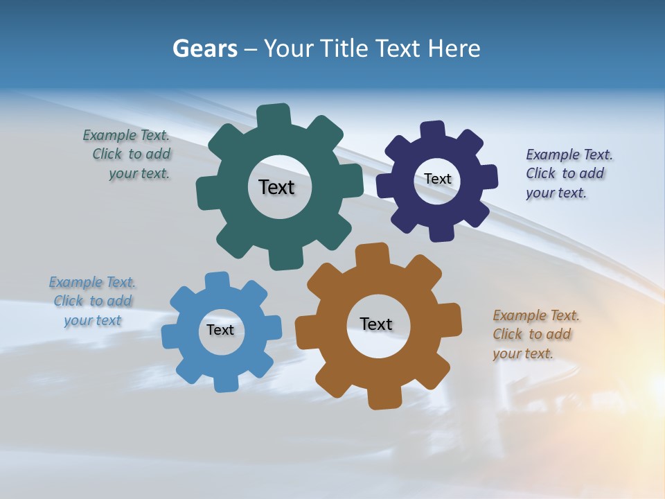 Blue Viaduct Transportation PowerPoint Template