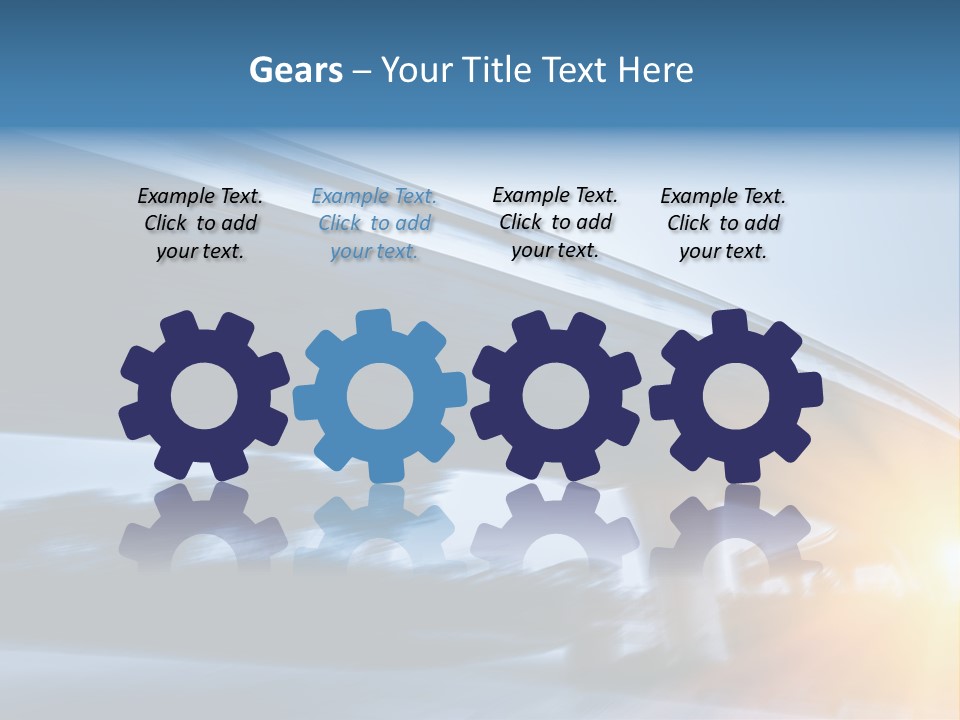 Blue Viaduct Transportation PowerPoint Template