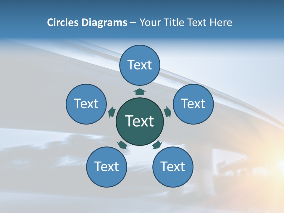 Blue Viaduct Transportation PowerPoint Template