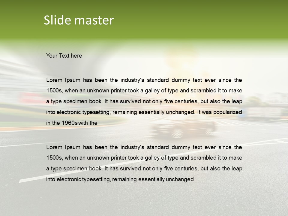 Viaduct Direction Busy PowerPoint Template