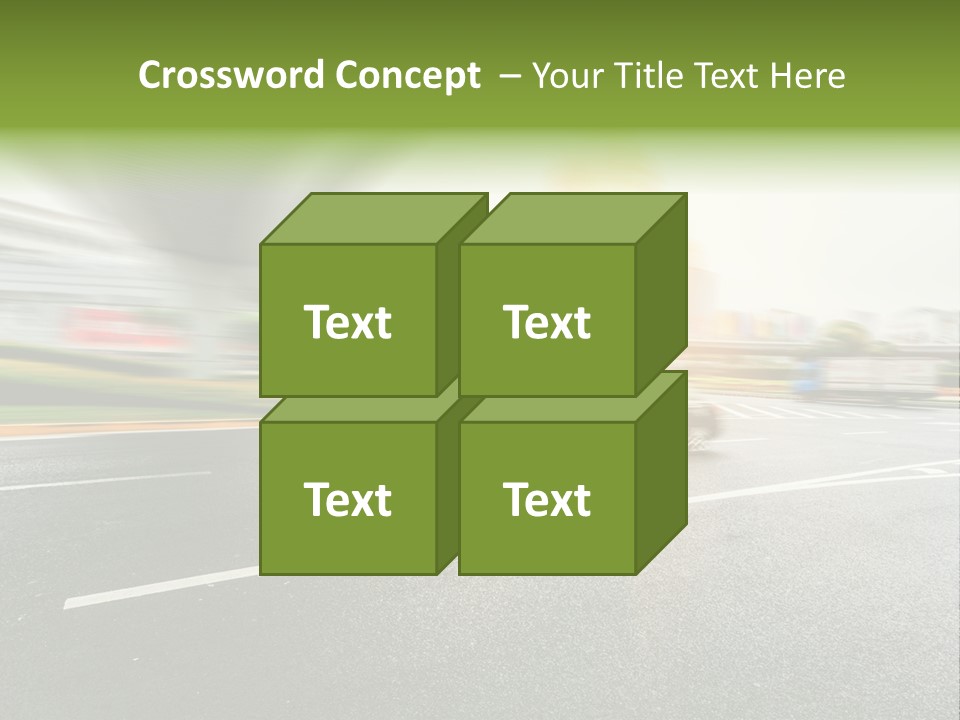 Viaduct Direction Busy PowerPoint Template