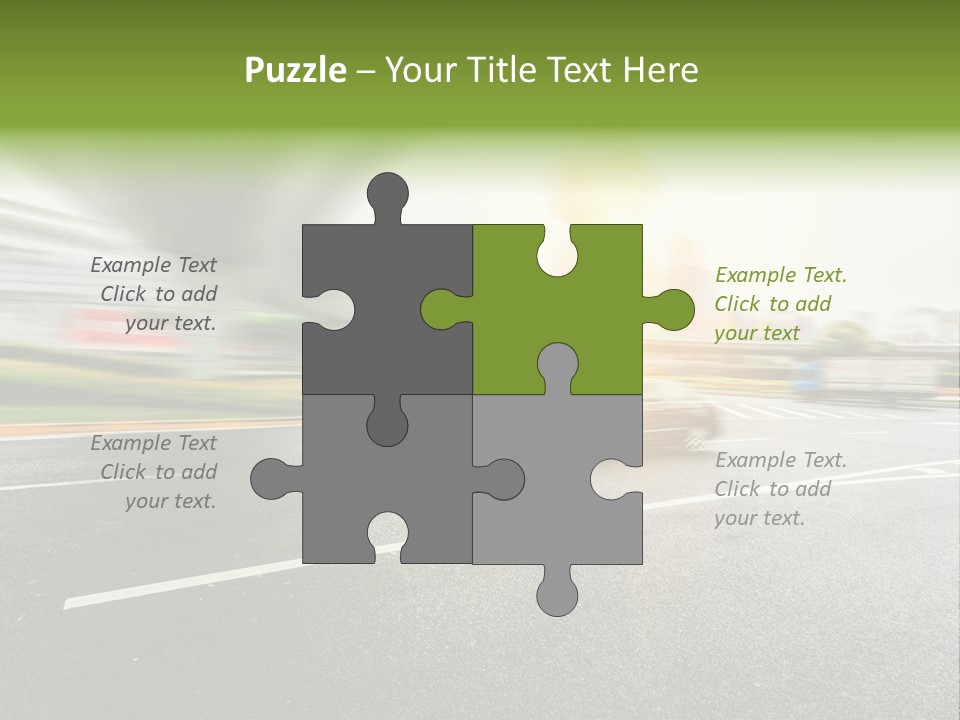 Viaduct Direction Busy PowerPoint Template