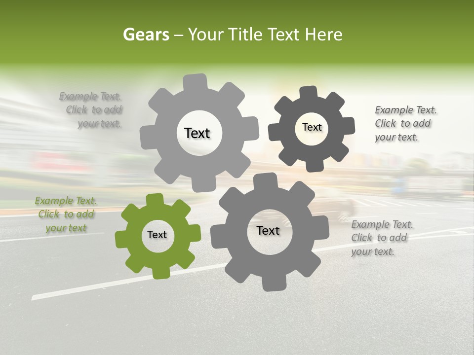 Viaduct Direction Busy PowerPoint Template