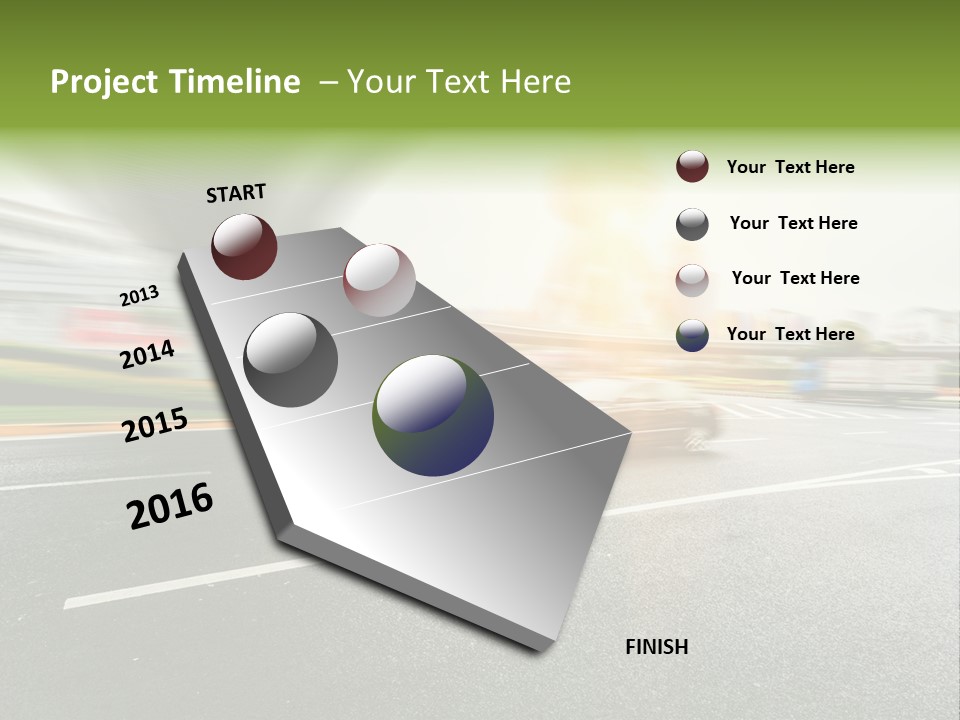 Viaduct Direction Busy PowerPoint Template