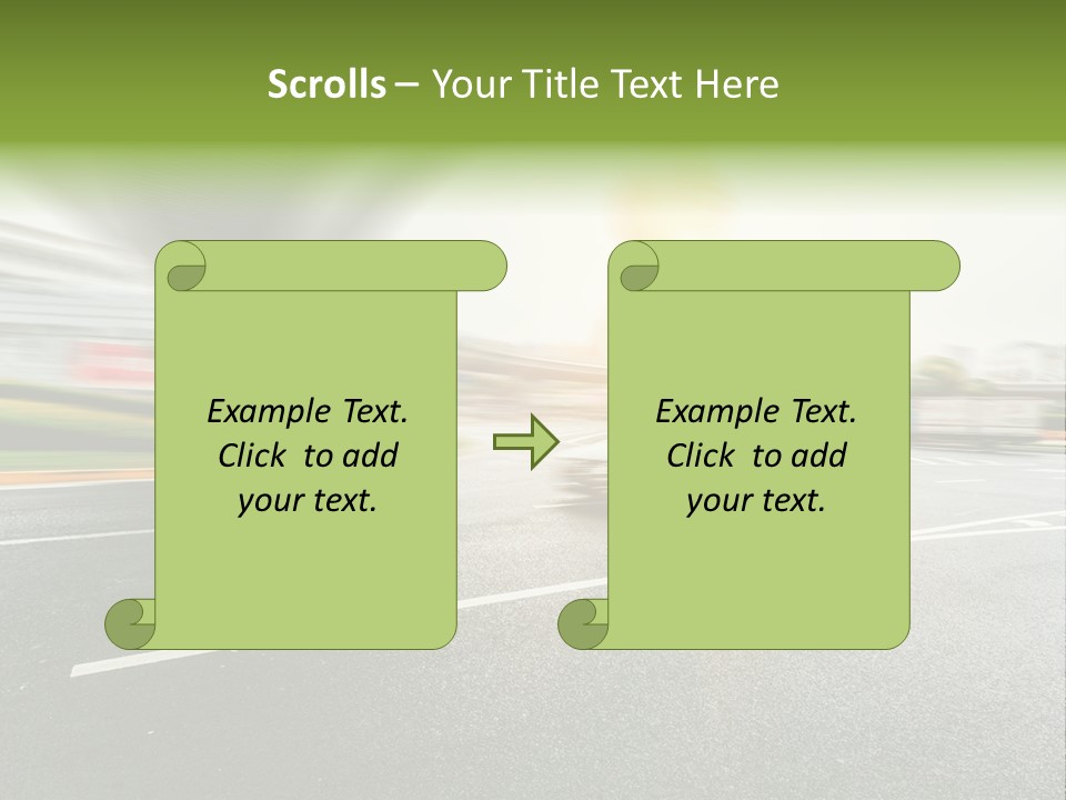 Viaduct Direction Busy PowerPoint Template