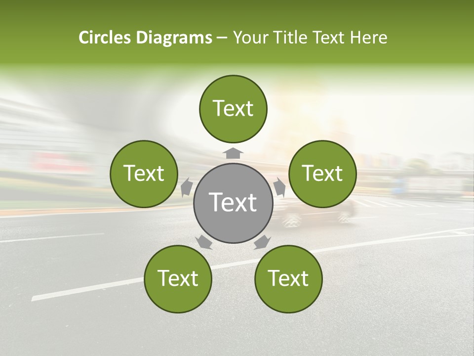 Viaduct Direction Busy PowerPoint Template