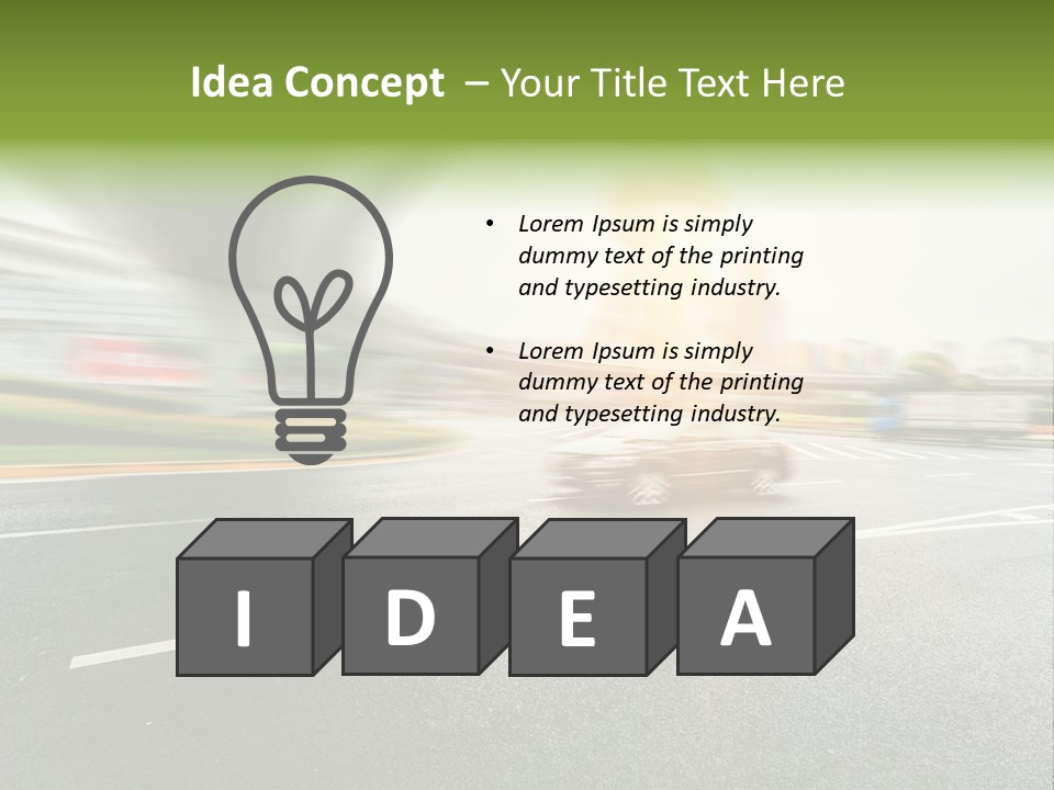 Viaduct Direction Busy PowerPoint Template