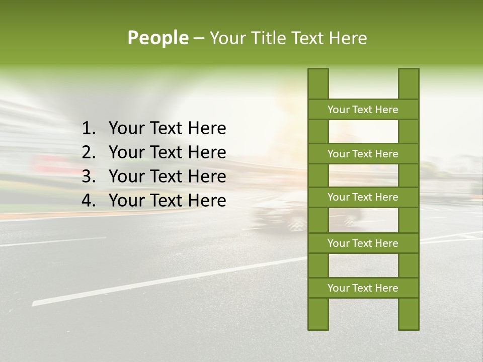 Viaduct Direction Busy PowerPoint Template