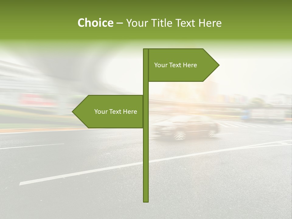 Viaduct Direction Busy PowerPoint Template