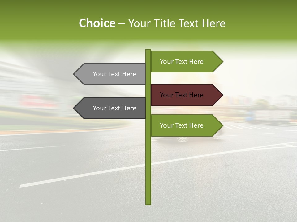 Viaduct Direction Busy PowerPoint Template