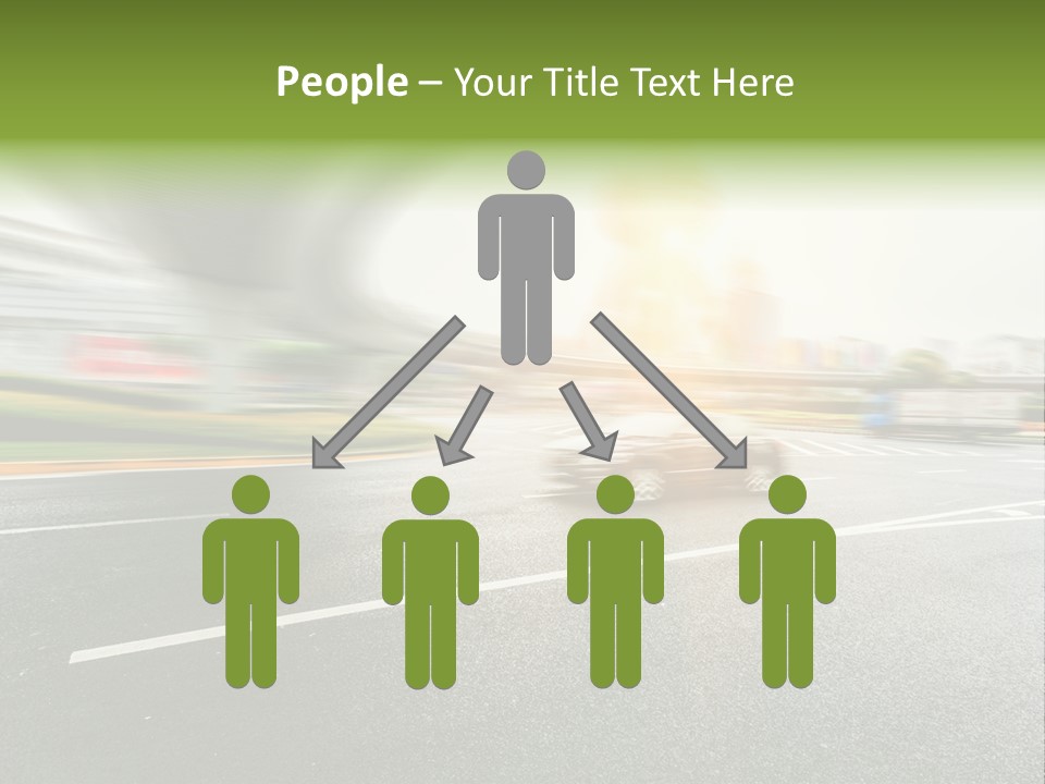 Viaduct Direction Busy PowerPoint Template